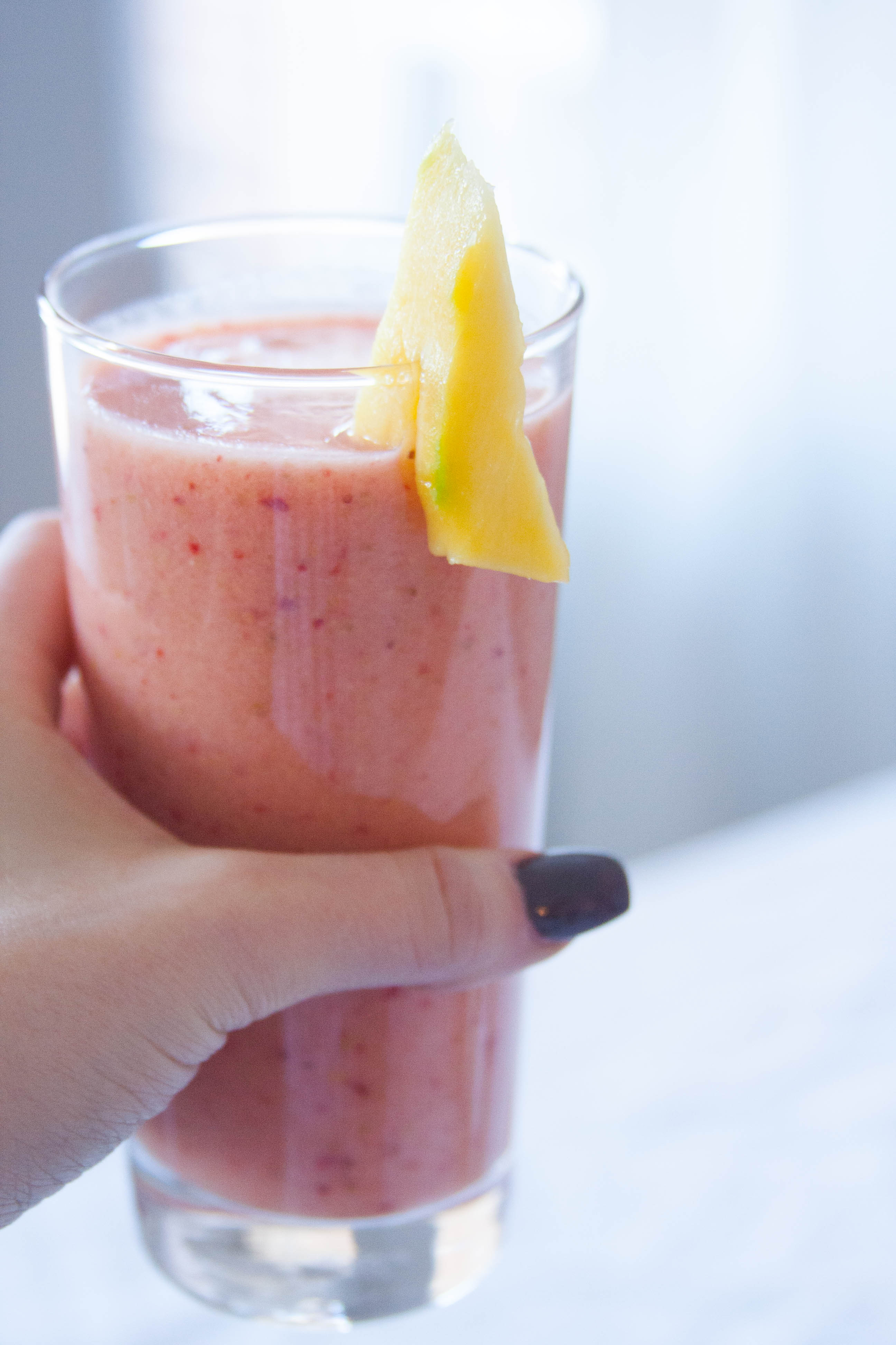 breakfast mango berry tropical smoothie recipe healthy rg daily blog