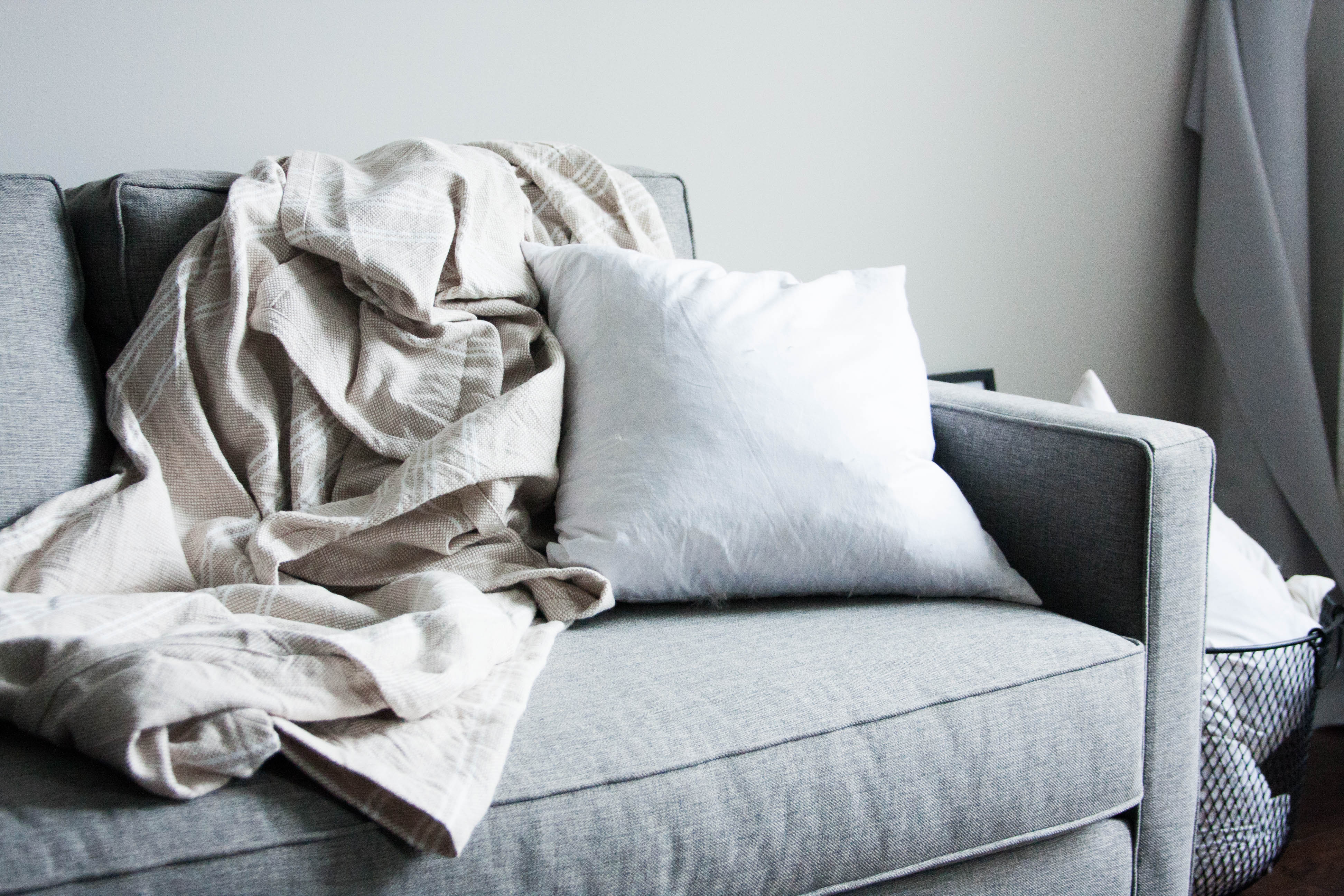 neutral living room grey sofa minimalist interior home rg daily blog