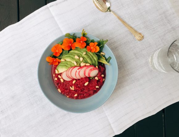 Rainbow Beet Gazpacho Vegan Smoothie Bowl Healthy Recipes RG Daily Blog