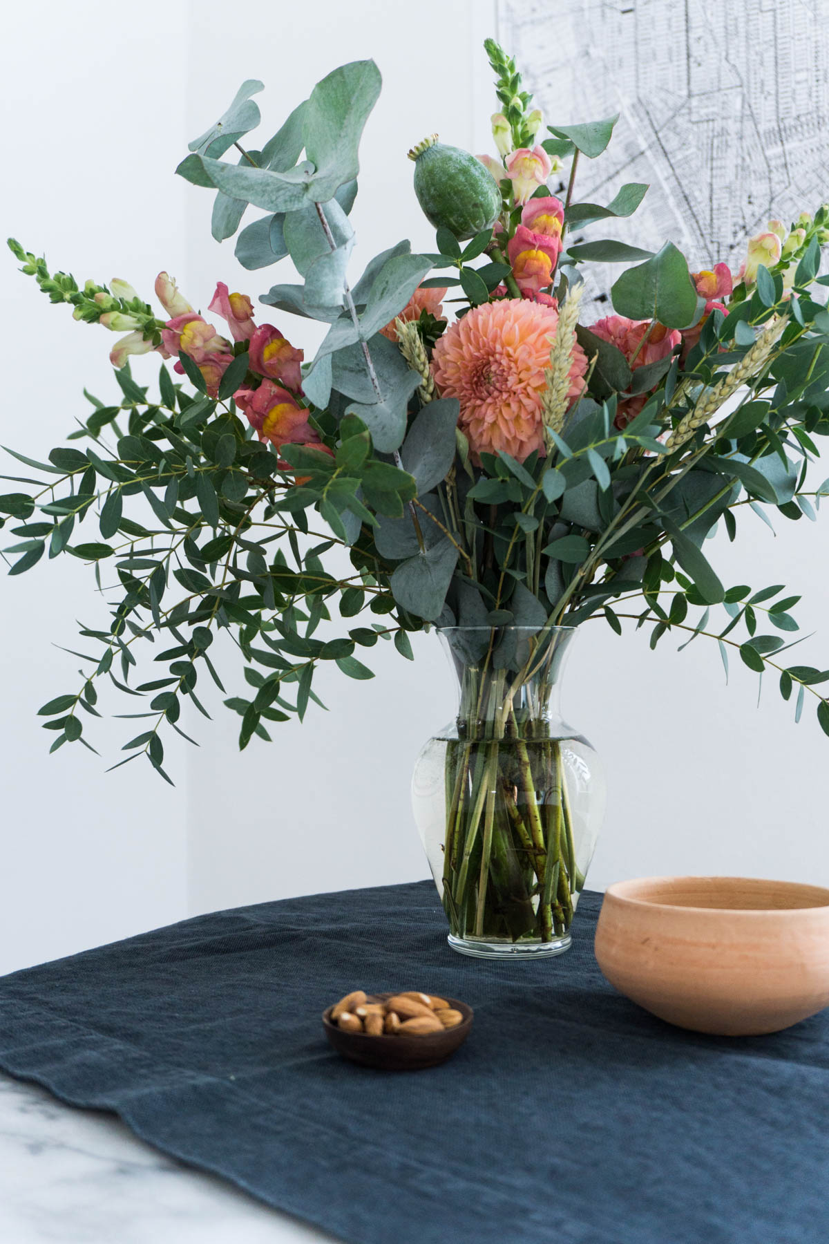 Whimsical Spring Bouquet, Scandinavian Interior Style, Scandi Kitchen Flowers - Berlin Apartment / RG Daily Blog