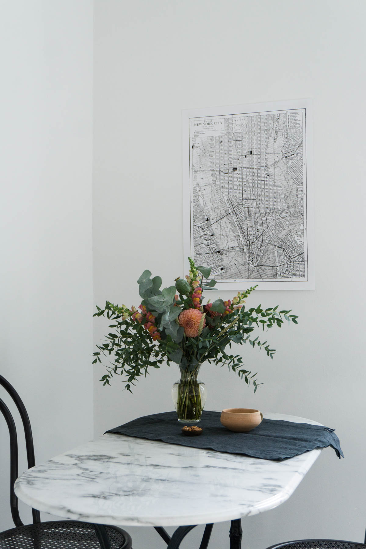 Whimsical Spring Bouquet, Scandinavian Interior Style, Scandi Kitchen Flowers - Berlin Apartment / RG Daily Blog