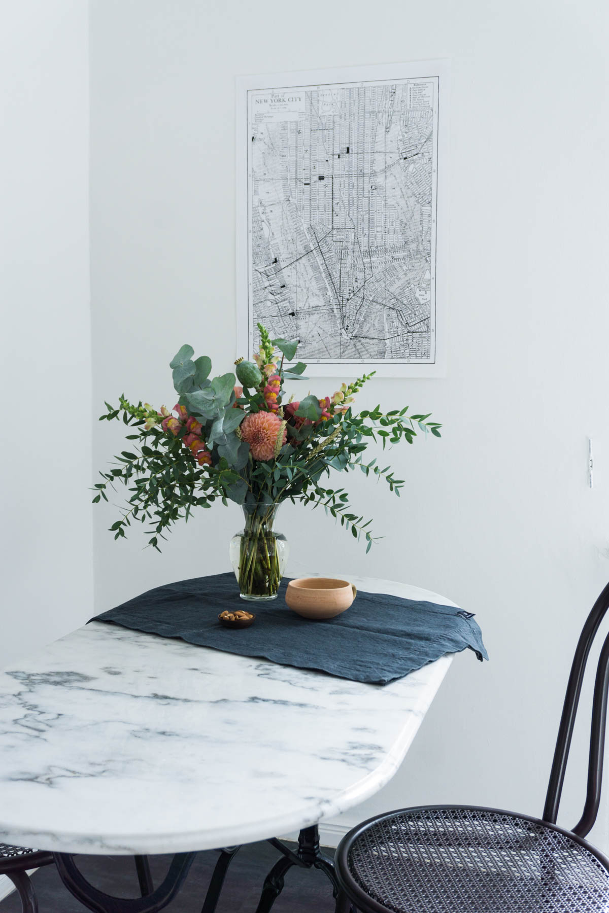 Whimsical Spring Bouquet, Scandinavian Interior Style, Scandi Kitchen Flowers - Berlin Apartment / RG Daily Blog