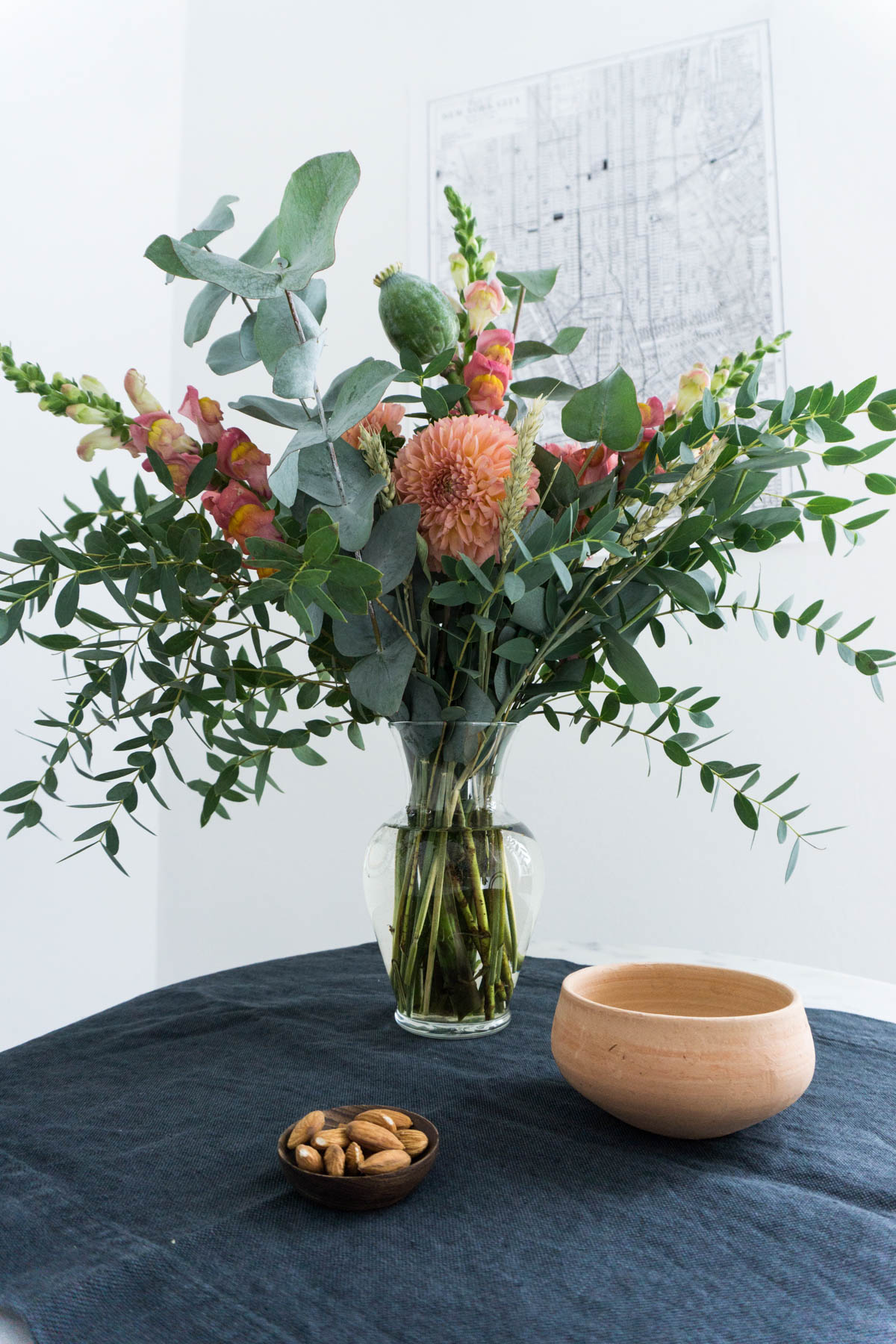 Whimsical Spring Bouquet, Scandinavian Interior Style, Scandi Kitchen Flowers - Berlin Apartment / RG Daily Blog