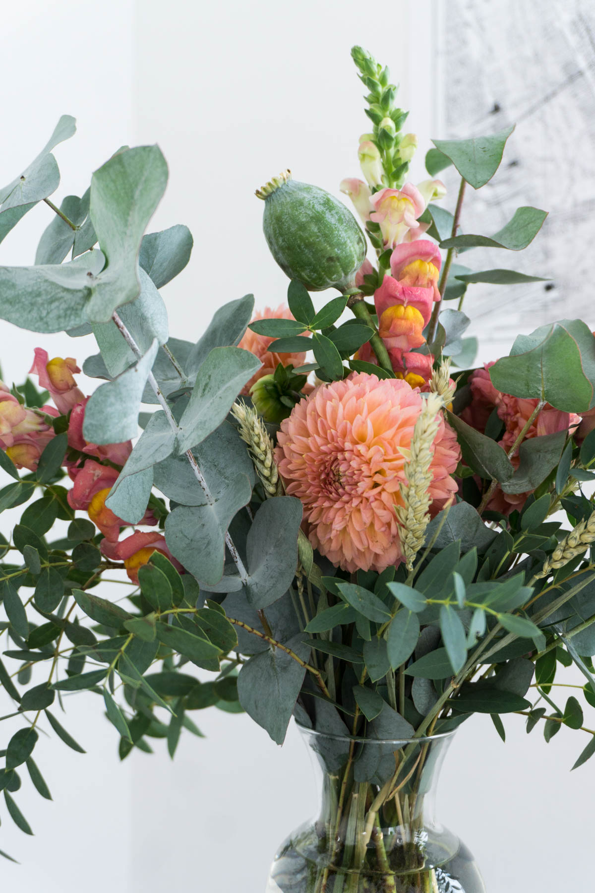 Whimsical Spring Bouquet, Scandinavian Interior Style, Scandi Kitchen Flowers - Berlin Apartment / RG Daily Blog