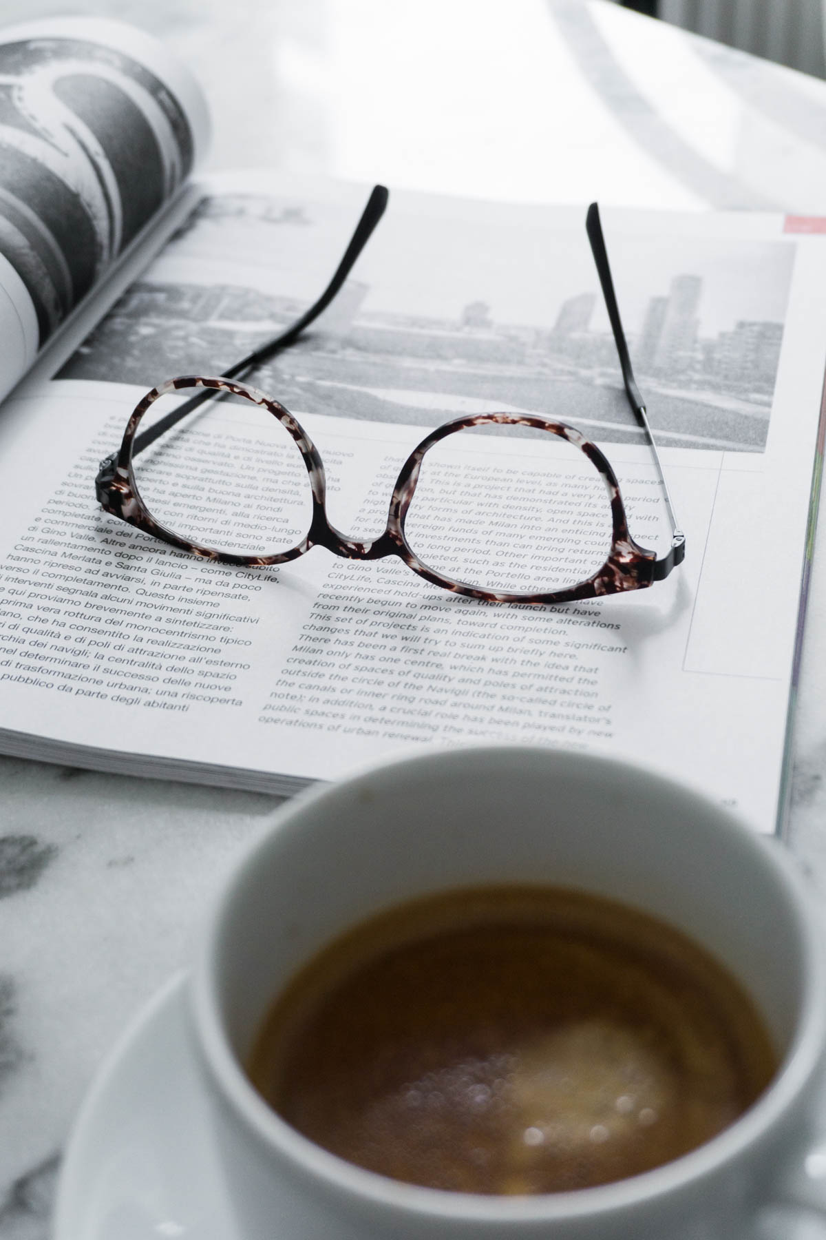 Morning Coffee Magazines and Glasses / RG Daily Blog