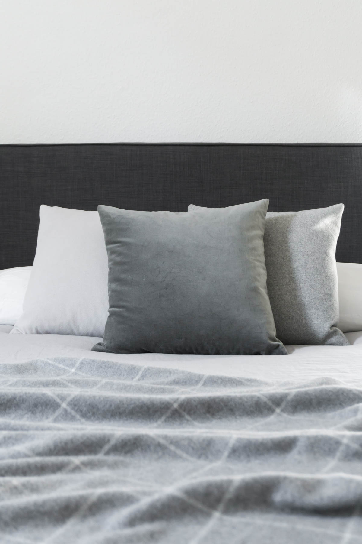 Grey Bedding - Minimalist Bedroom, Scandinavian Design, Calming Interior // RG Daily Blog