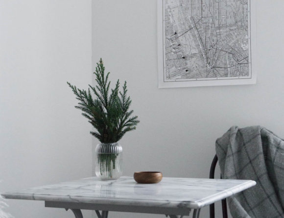 Cozy WInter Kitchen, Scandinavian Christmas Decor, Marble Table - RG Daily Blog