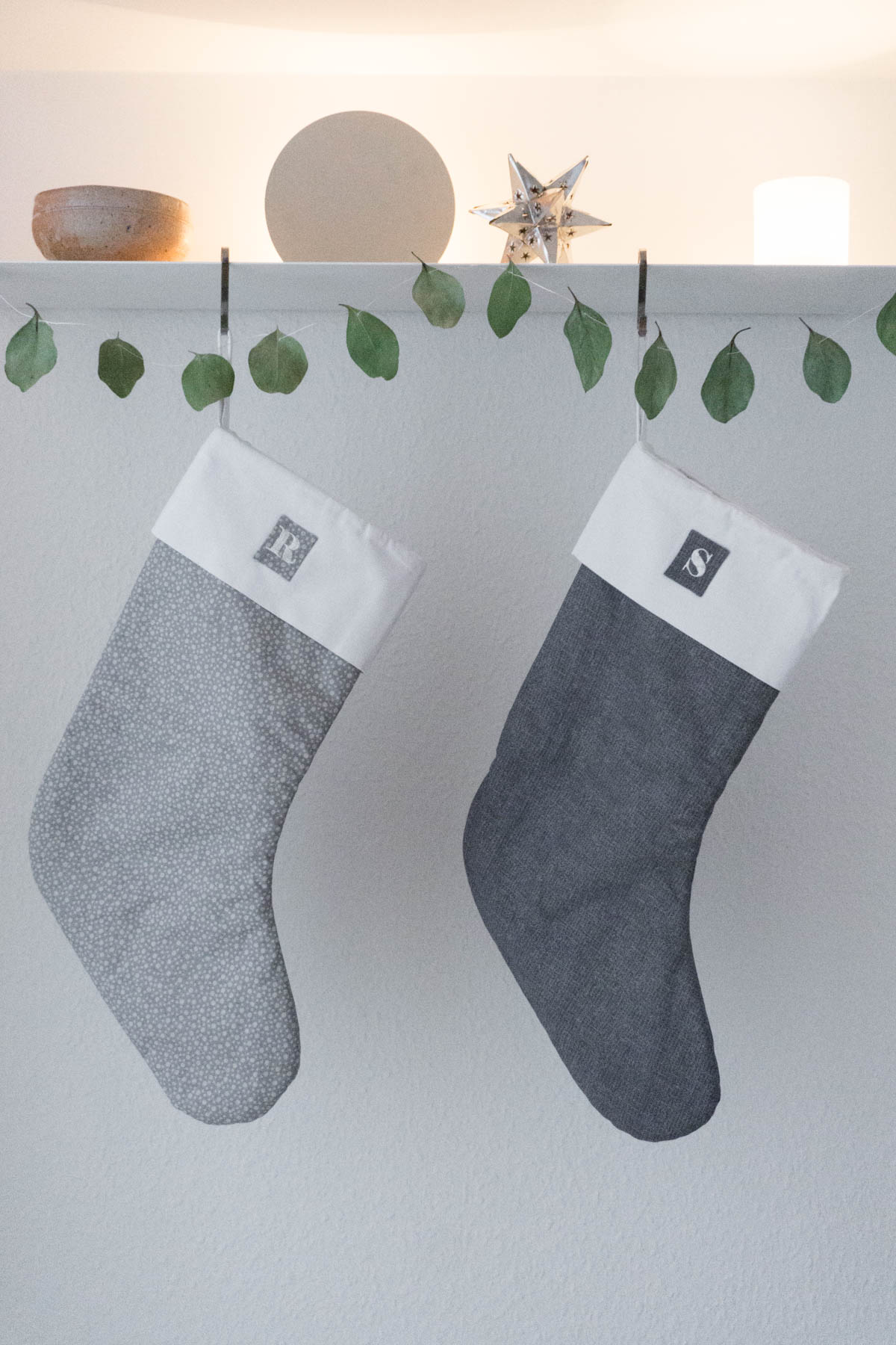 Scandinavian Christmas Decor, Grey Stockings - RG Daily Blog