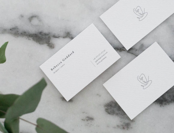 Classic & Minimalist Business Card Design - Black Line Drawing - Rebecca Goddard, RG Daily Blog