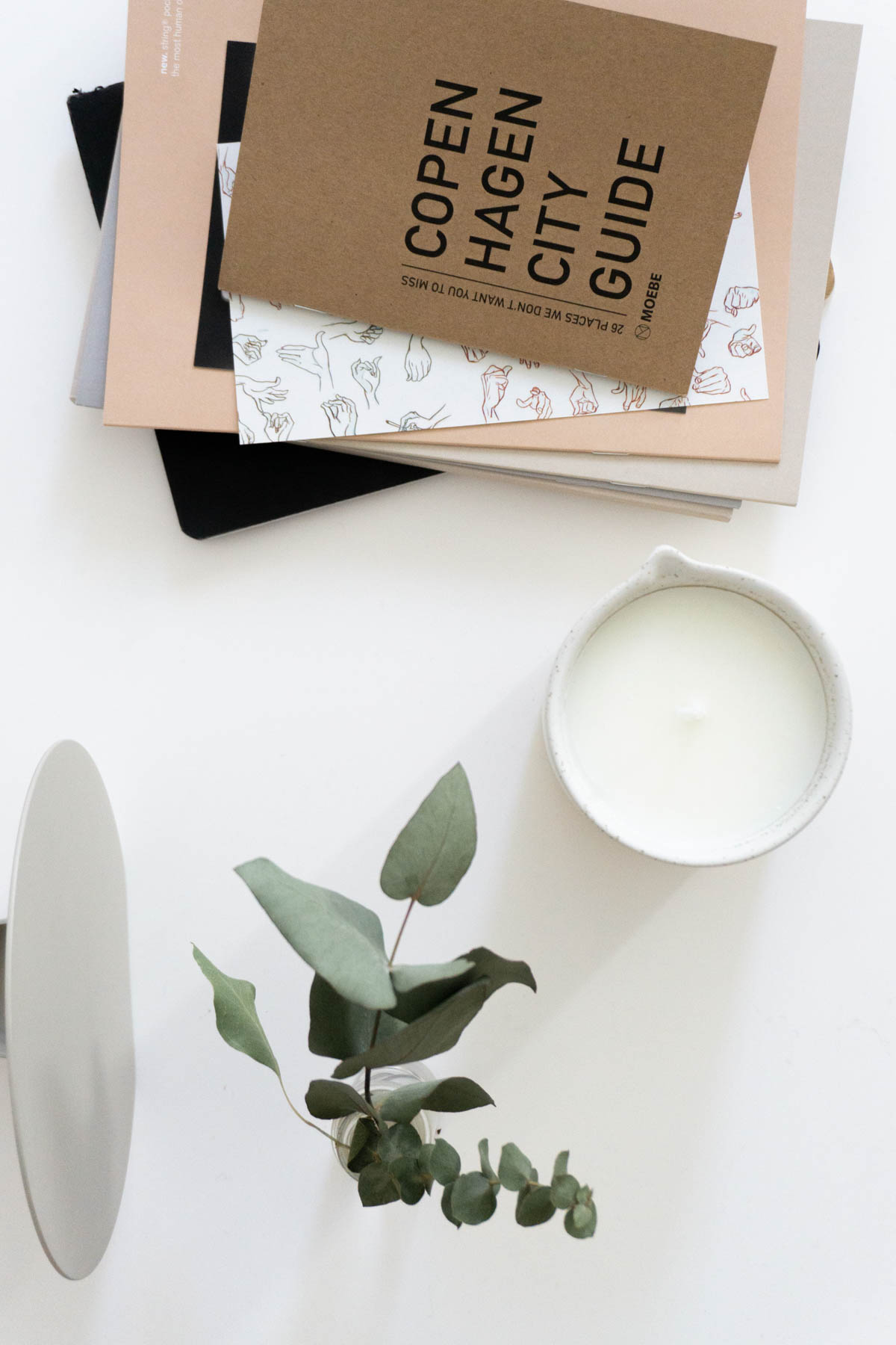 Eucalyptu Table Styling, Minimalist Living Room, Scandinavian Home - Berlin Flat Rebecca Goddard - RG Daily Blog