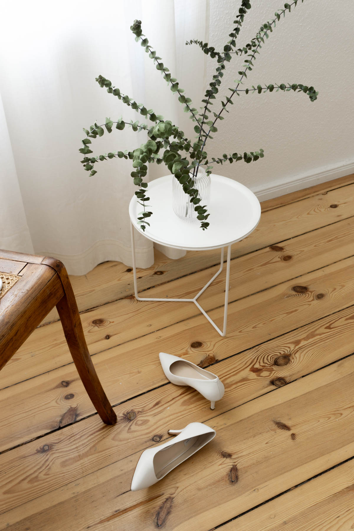 Vintage Cane Chair and Dried Eucalyptus - Scandinavian Interior Design - Bedroom Details - RG Daily Blog