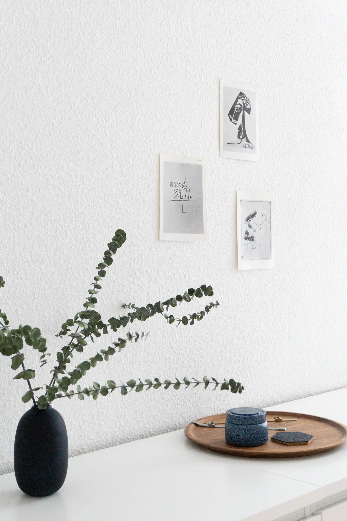 Calming Scandinavian Bedroom Details - Grey and White Prints - RG Daily Blog