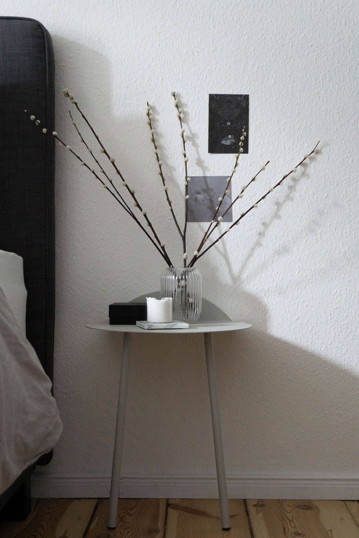 Calming Scandinavian Bedroom Details - Menu Table - Grey and White - RG Daily Blog