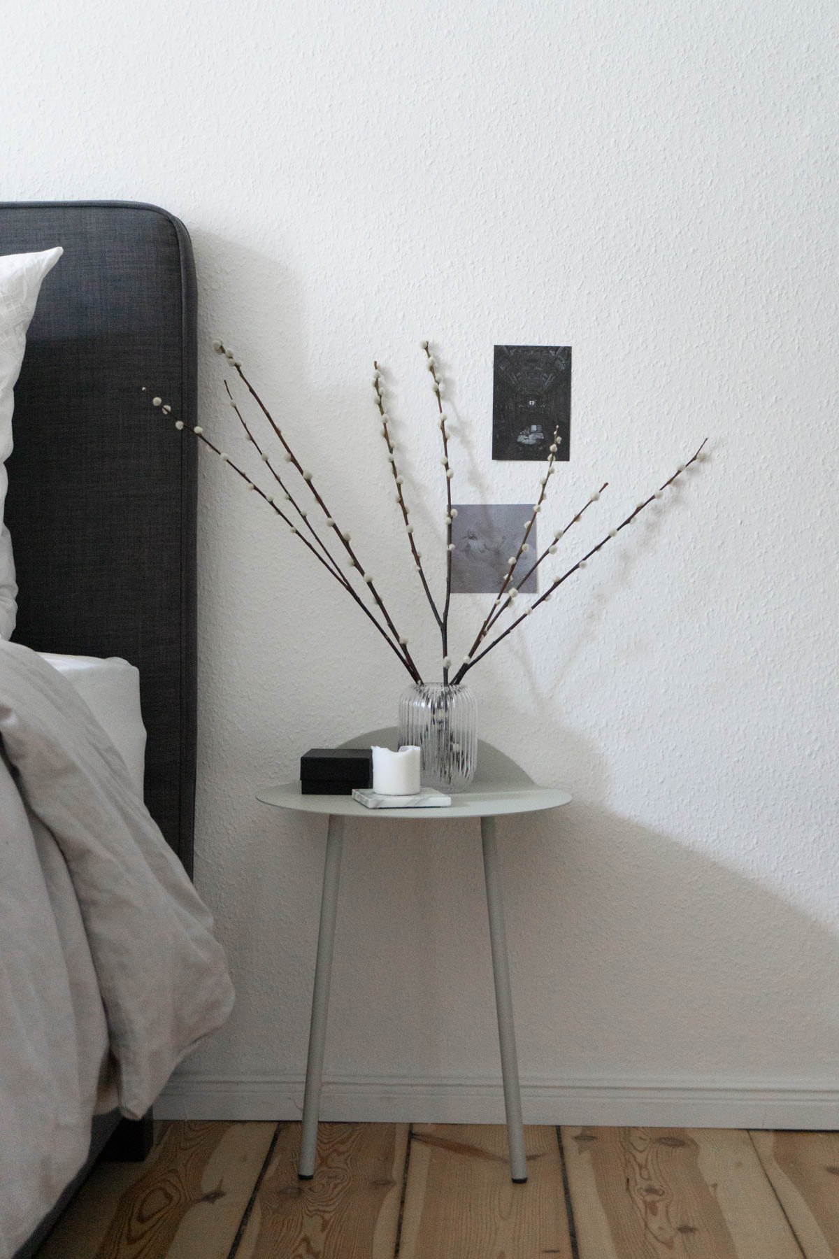 Calming Scandinavian Bedroom Details - Menu Table - Grey and White - RG Daily Blog