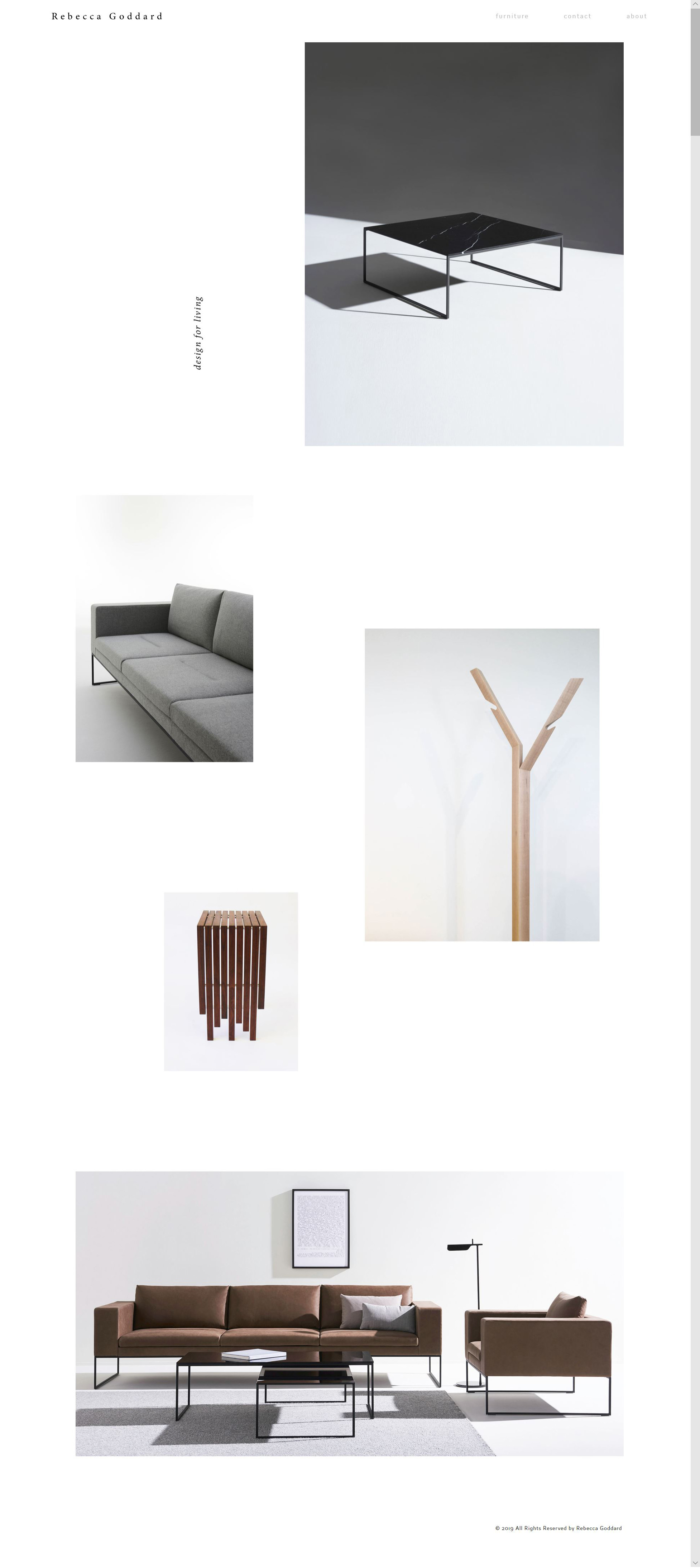 byrebeccagoddard.com / Furniture Design Website / Minimal