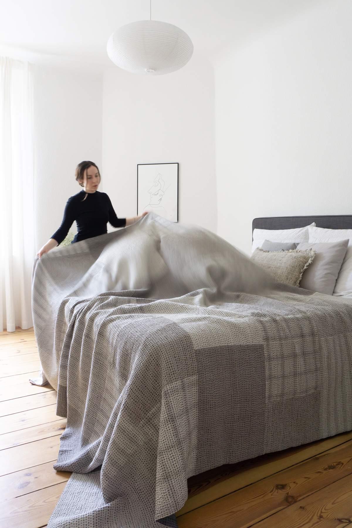 Sustainable Ethical and Scandinavian Bedding from Stitch by Stitch, Minimalist Natural Bedroom Interior Inspo / RG Daily Blog