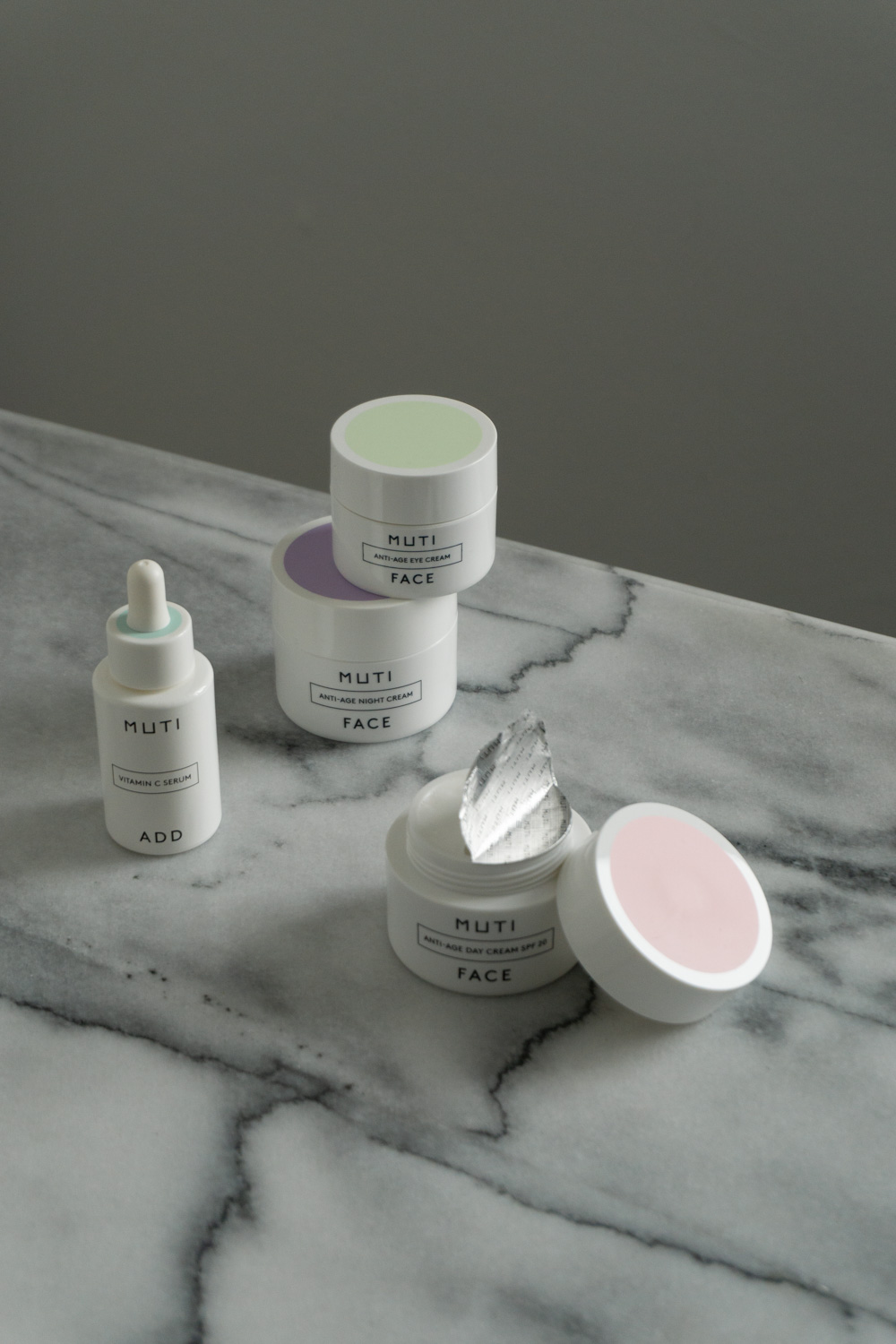 MUTI Minimalist Anti-Age Skincare - Winter Skin Care & Beauty | Product Photography, Packaging Design | RG Daily Blog