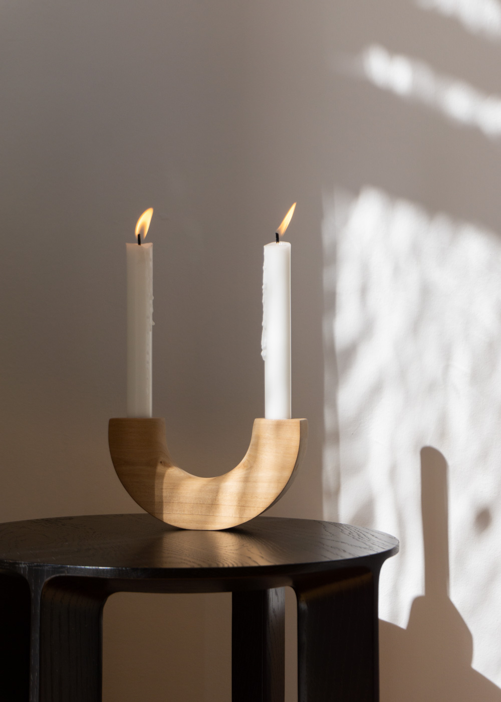 Foresta Arco Candle Holder, Beige ~ Table Setting, Slow Living, Simple For Everyday, Ethical Sustainable Brand, Fair Trade Design | Minimalist Home, Scandinavian Design, Sustainable Home, Natural Aesthetic | Product Photography, Light and Shadows, Danish Design Interior | RG Daily Blog