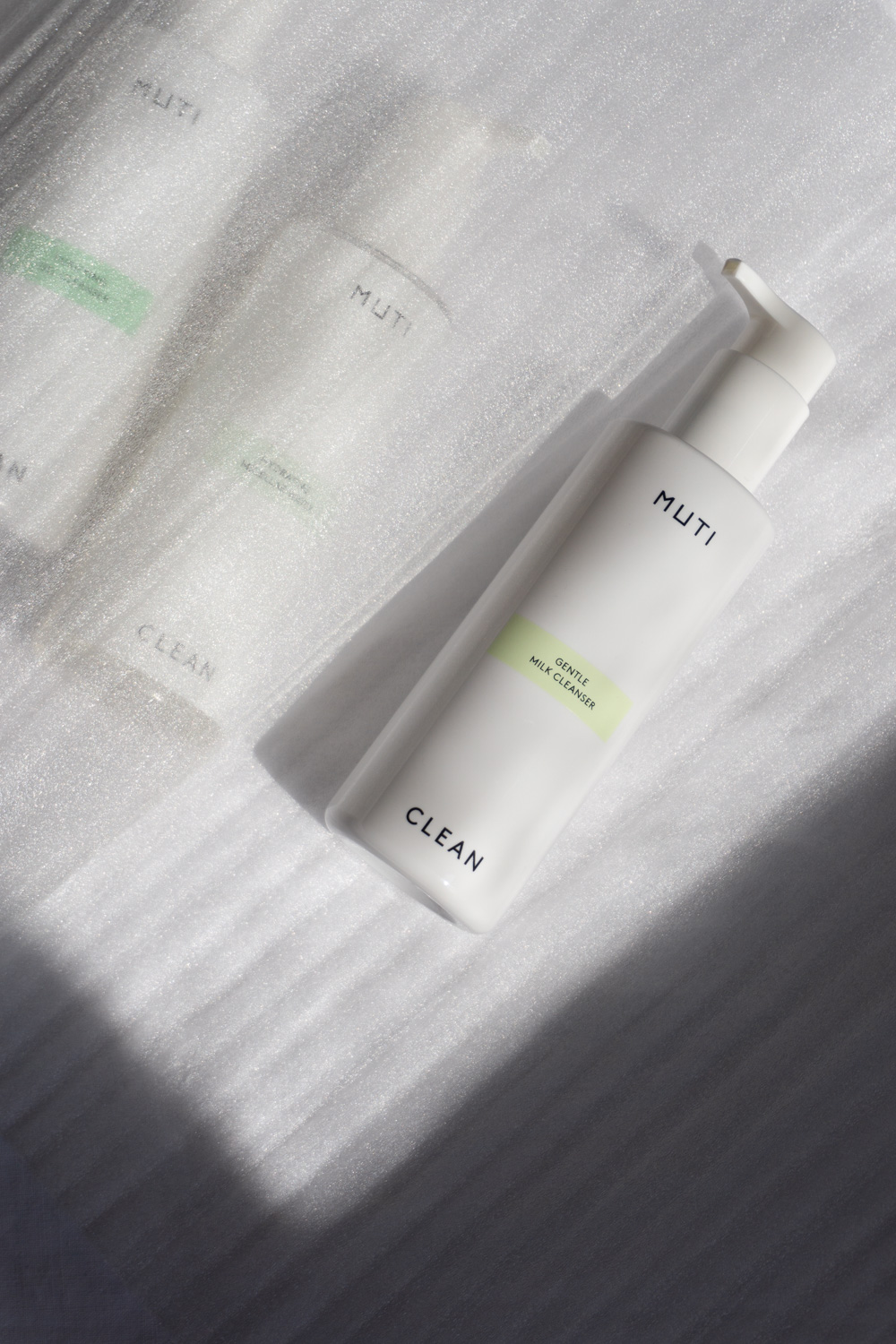 MUTI Skincare - Clean Facial Cleanser, Minimalist Everyday Skincare Routine | Natural Beauty, Packaging Design, Product Photography, Light & Shadows, Shadow Play - Slow Living & Self Care | RG Daily Blog