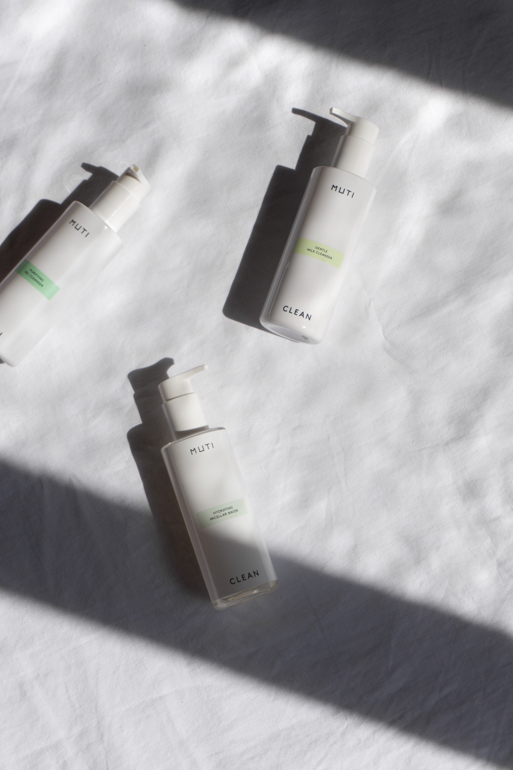 MUTI Skincare - Clean Facial Cleanser, Minimalist Everyday Skincare Routine | Natural Beauty, Packaging Design, Product Photography, Light & Shadows, Shadow Play - Slow Living & Self Care | RG Daily Blog