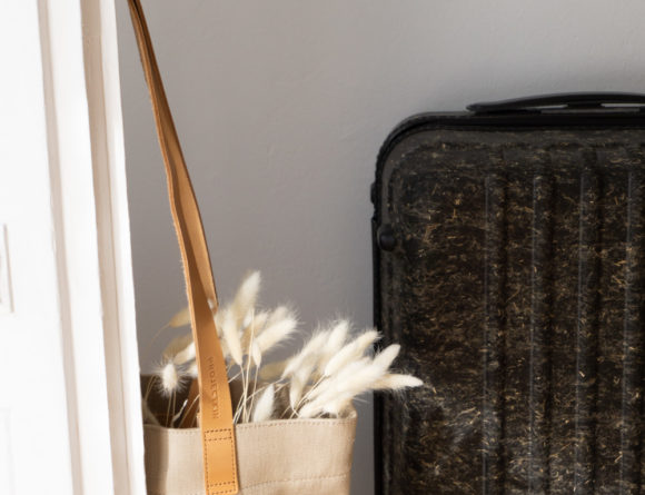 PROJECTKIN Travle Suitcase & Canvas Bag - Sustainable Luggage and travel accessories from eco friendly materials | Danish design, Scandinavian products, mindful accessories, luggage | product photography, shadows, light, minimalist aesthetic | RG Daily Blog