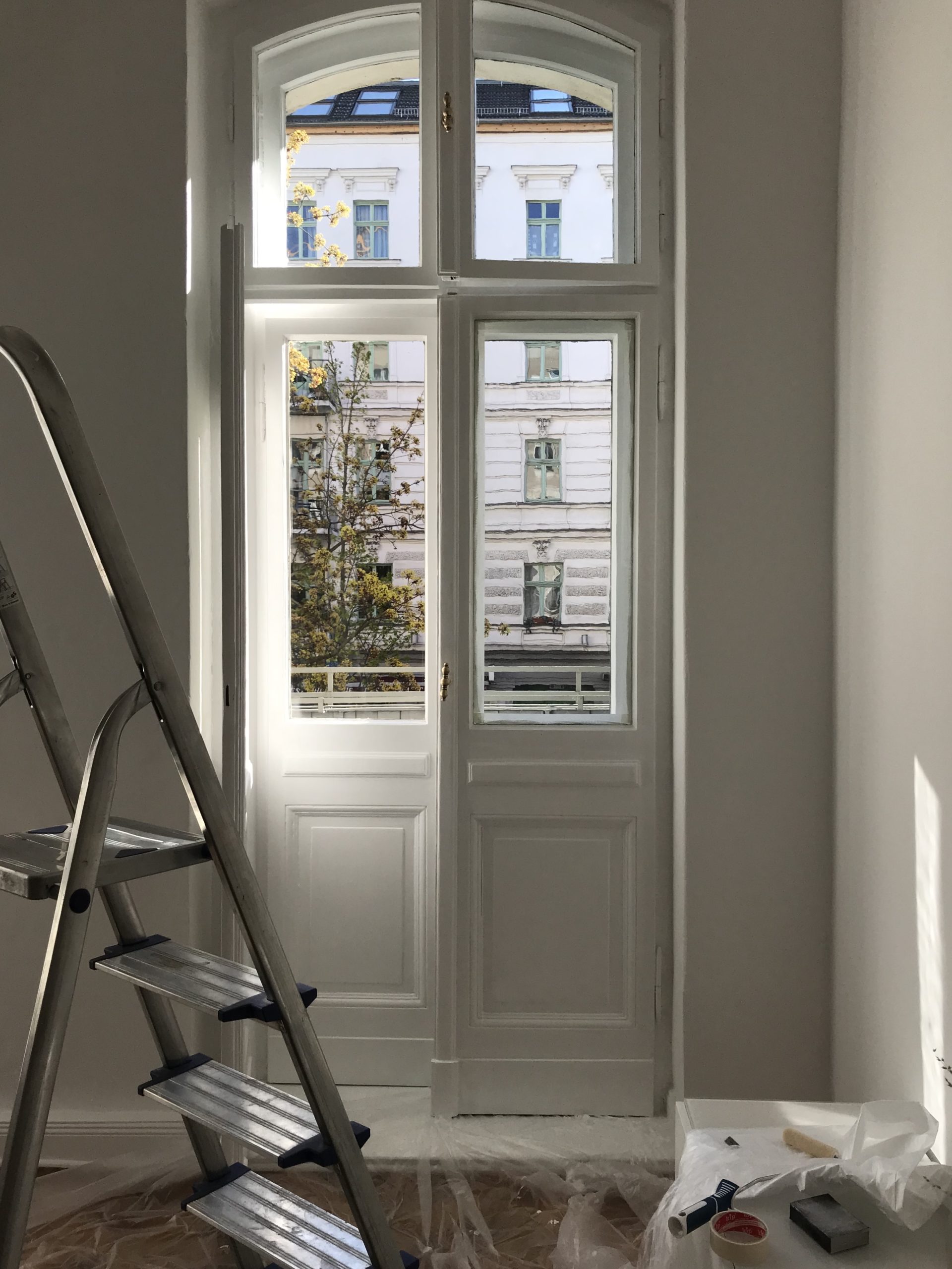 Interior Design Paint Project, White French Doors, Home Berlin, Inspo, Minimal Decor, neutral Aesthetic | RG Daily Blog