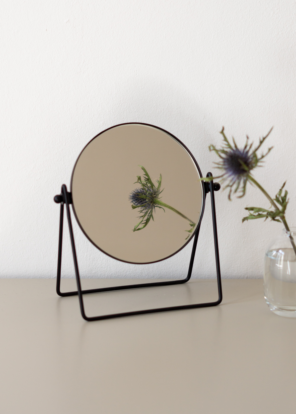 H&M Home Round Black Table Mirror - Neutral Home, Scandinavian Interior, Natural Aesthetic, Minimalist Decor, Beige Style, RG Daily Blog