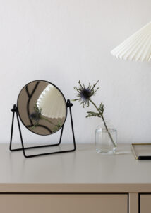 H&M Home Round Black Table Mirror - Neutral Home, Scandinavian Interior, Natural Aesthetic, Minimalist Decor, Beige Style, RG Daily Blog