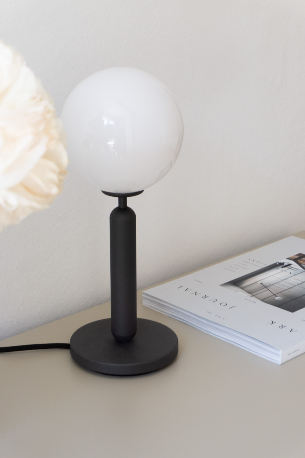 Nuura Lighting, Danish Design, Glass Table Lamp, Miira, Minimalist Home, Classic Interior, Timeless Style, Ikea Storage, Beige, Flowers, Ark Journal, White Scandinavian Decor, Neutral Aesthetic