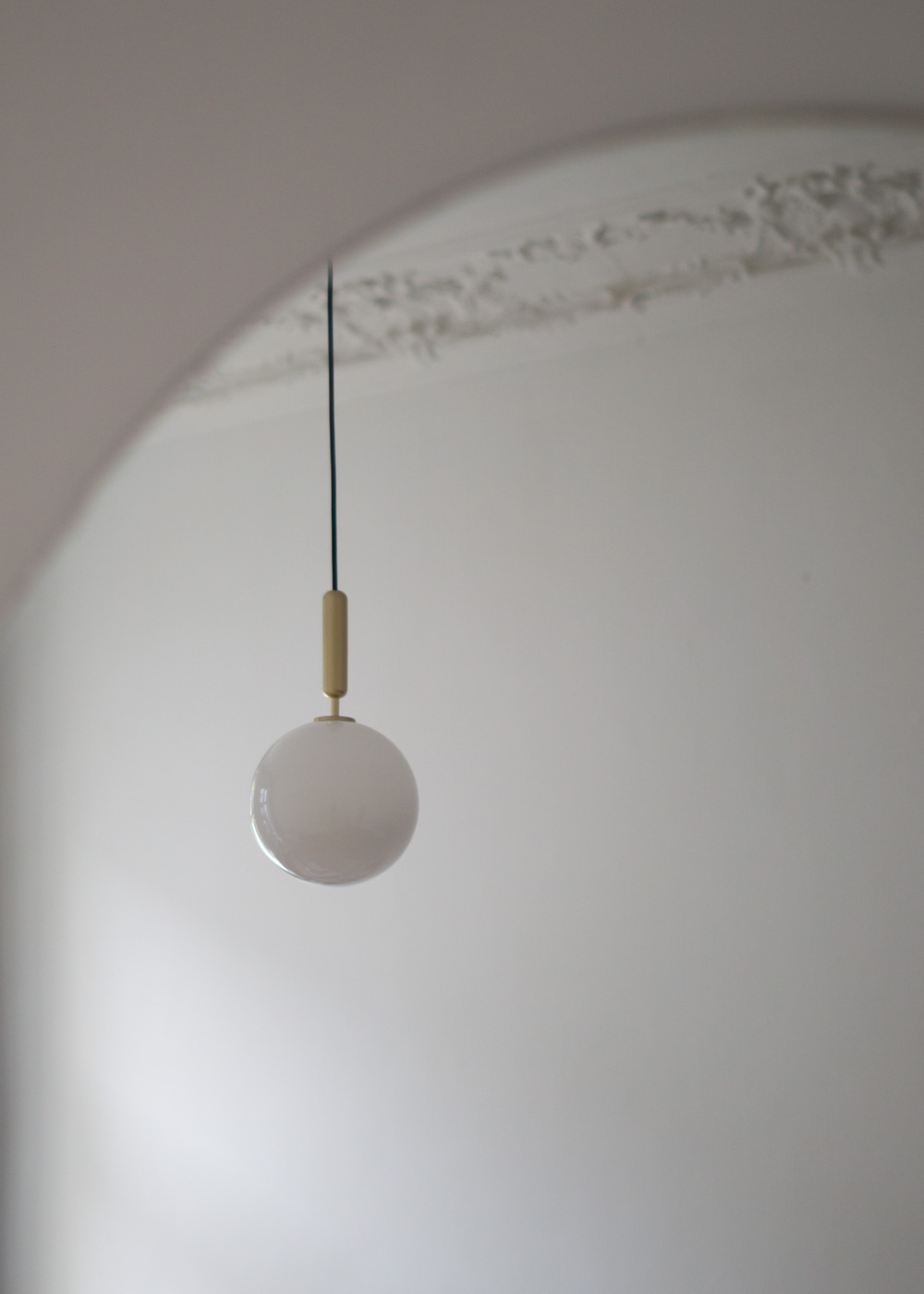 Nuura Lighting, Danish Design, Gold Ball Ceiling Lamp, Miira, Minimalist Home, Classic Interior, Timeless Style, Scandinavian Decor, Neutral Aesthetic