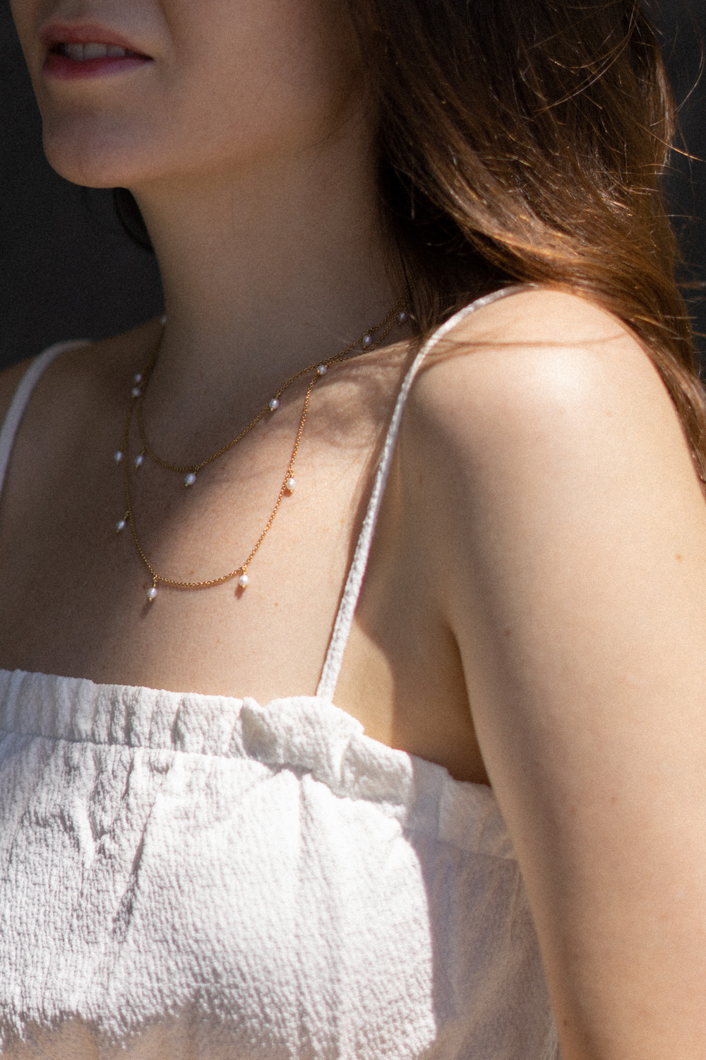 BRUNA The Label Gold Necklace Jewelry Handcrafted Jewellery Dainty Aesthetic Style Sustainable Fashion Minimal Timeless Summer Outfit RG Daily Rebecca Goddard Neutral (5)