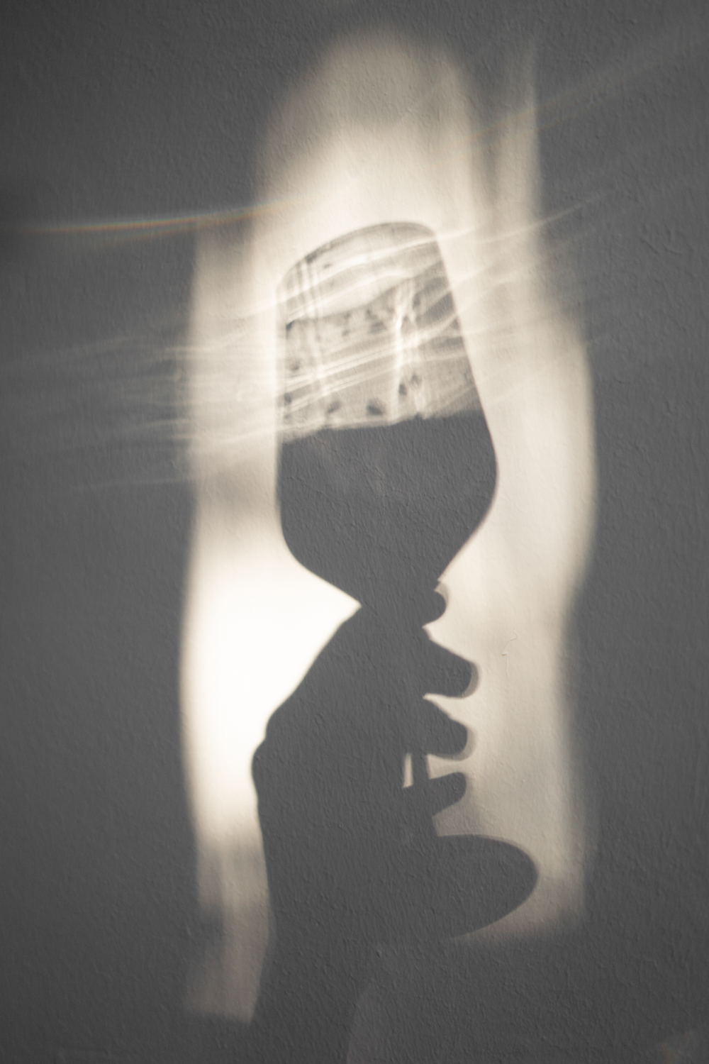 Wine Glass Shadow Play Light Summer Vibe Beige Aesthetic