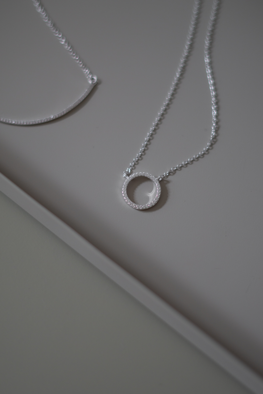 Cooee Design Silver Circle Necklace, Elegant Minimalist Jewelry, Timeless Style