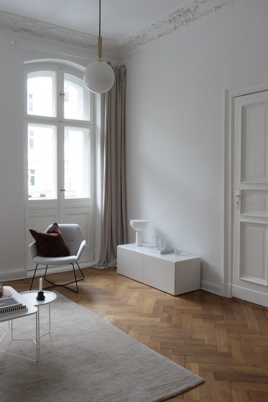 Minimalist Scandinavian Home, Fall Decor, Neutral Interior Design Aesthetic, White Living Room
