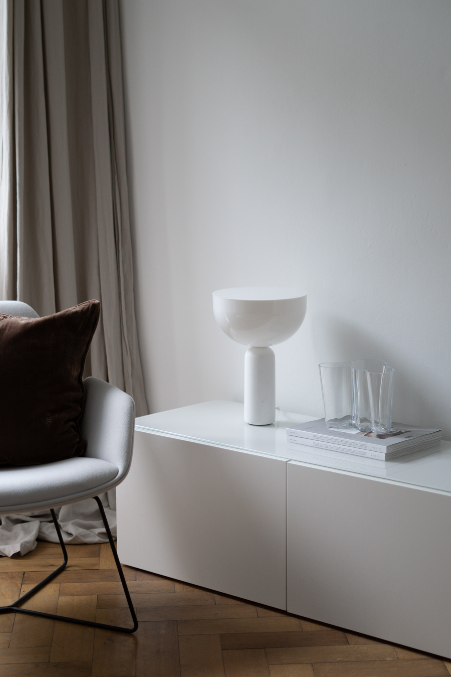 New Works Kizu Lamp, Aalto Savoy Vase, Neutral Interior Aesthetic, Danish Design
