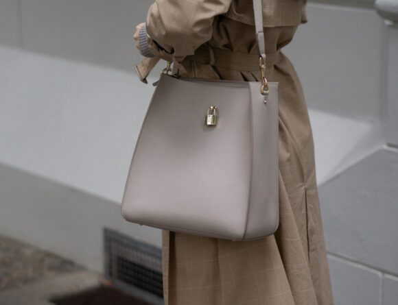 Carolina Herrera Handbag Beige Street Style