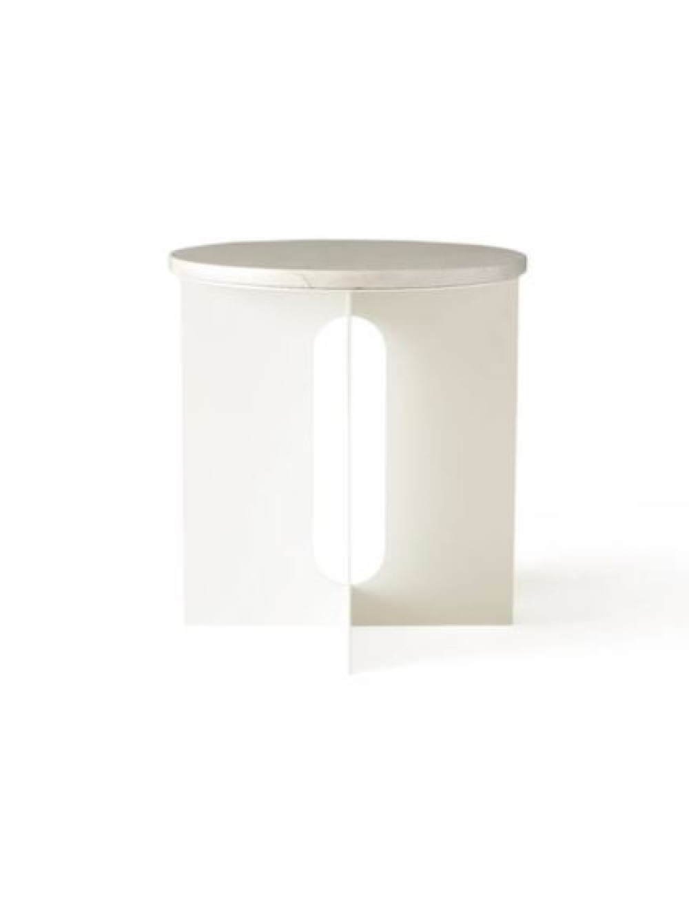 Androgyne Side Table, Menu Space - Ivory with Rose Stone