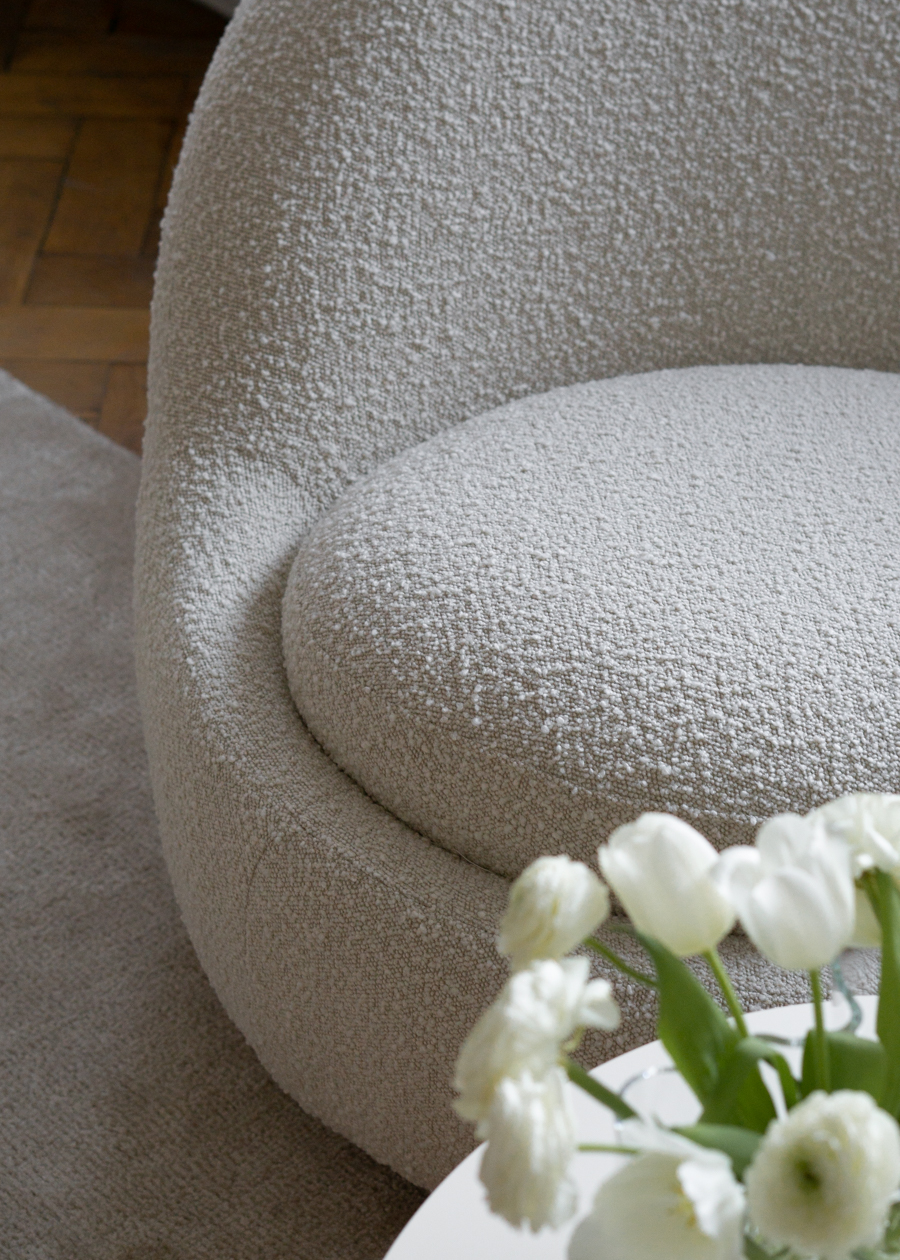 SOFACOMPANY, Maya Cream Boucle, Beige Interior Aesthetic