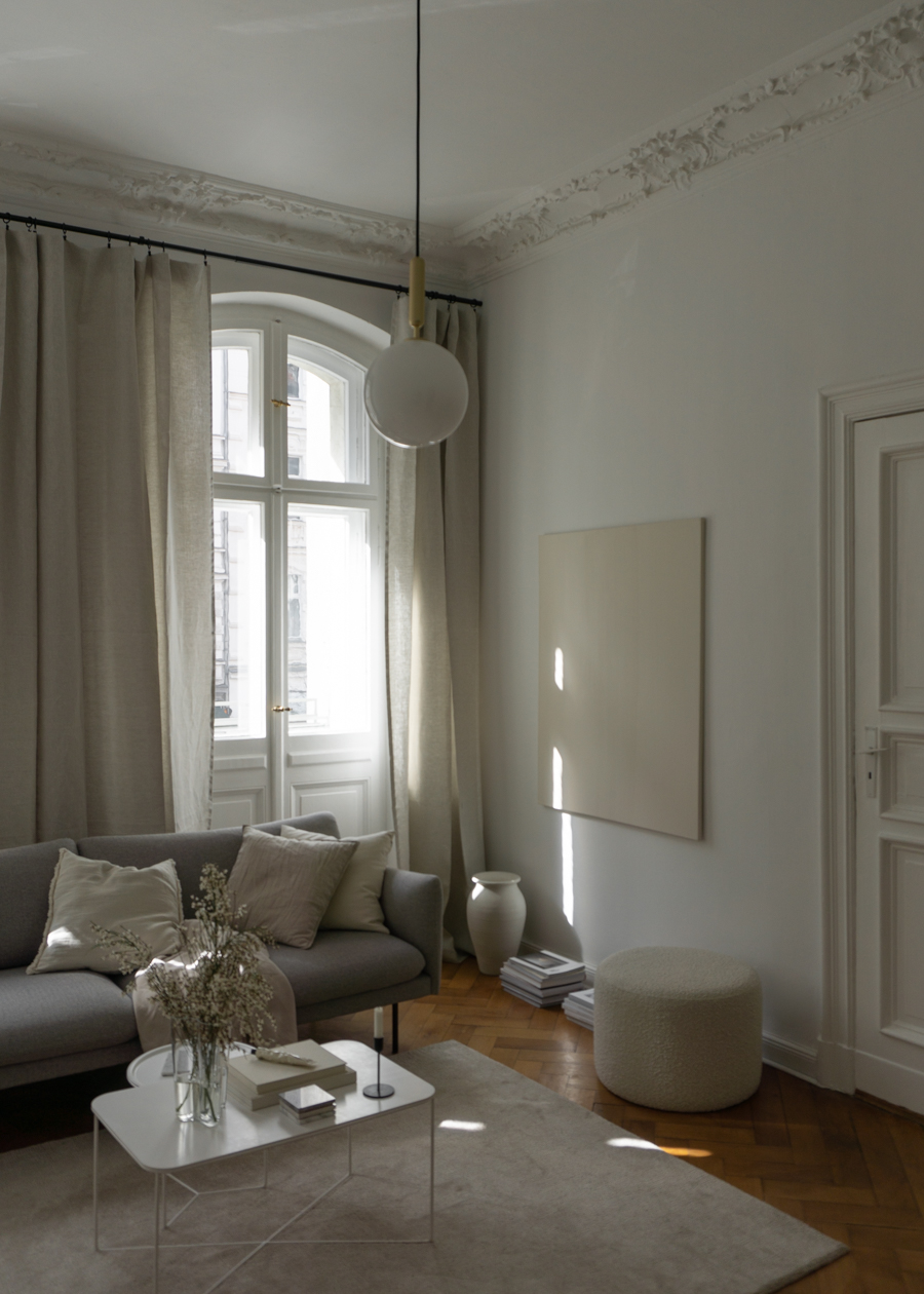 Dreamy Linen Curtains, Beige Interior Design