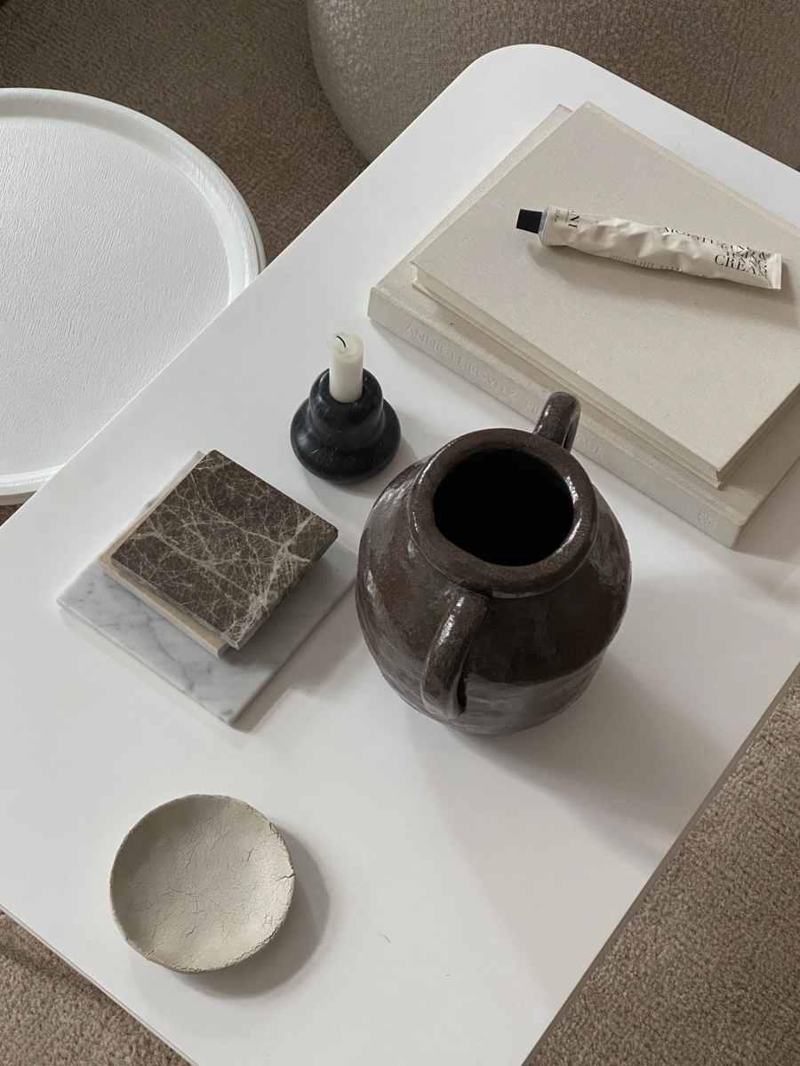 Coffee Table Decor, Beige Interior Inspo | Rebecca Goddard