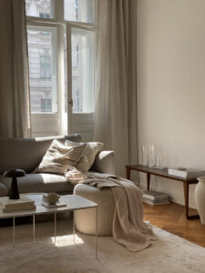 Beige Interior Livingroom Design Inspo | Rebecca Goddard