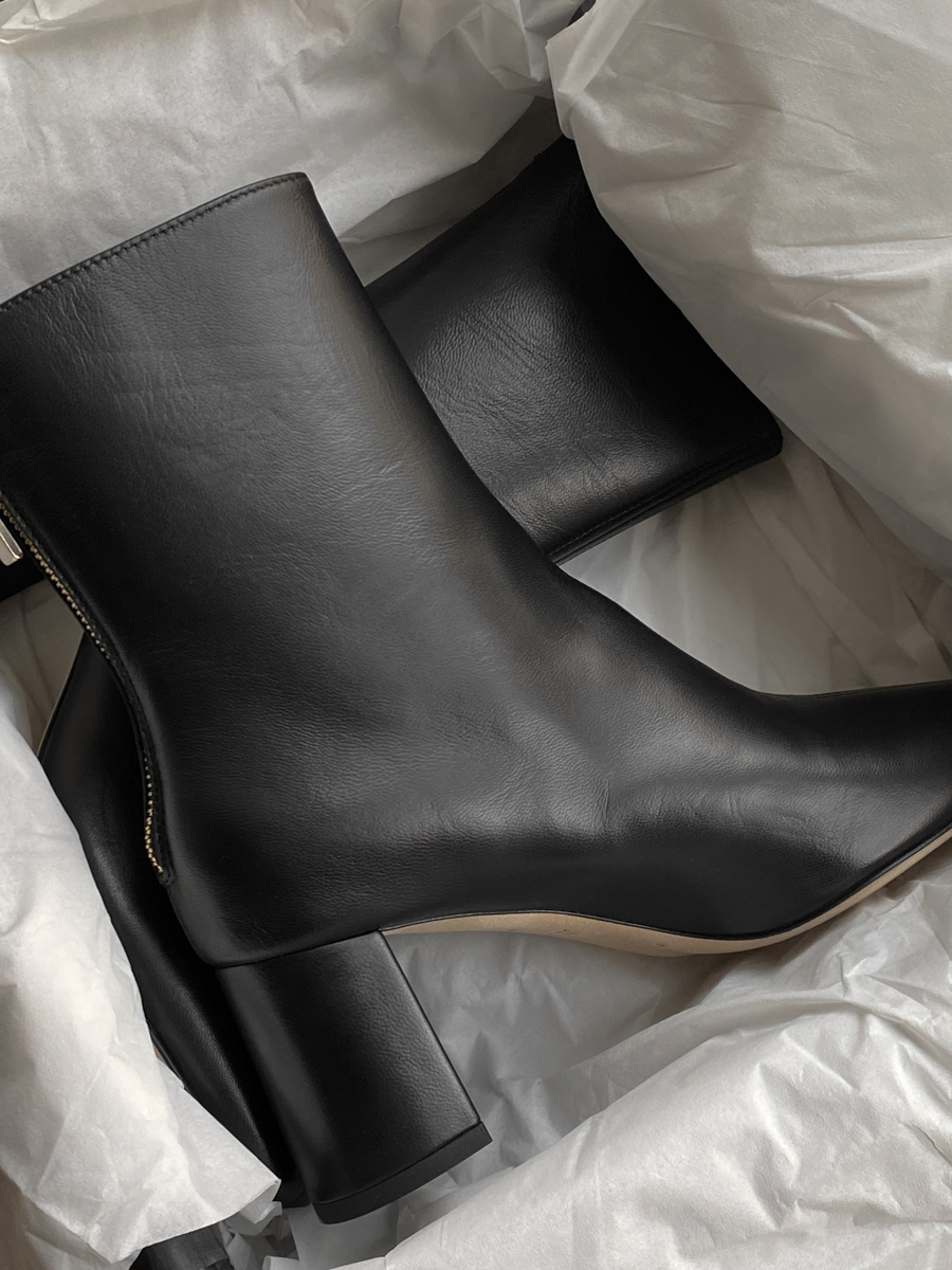 Dear Frances Cube Boots, Black Leather | RG Daily Blog