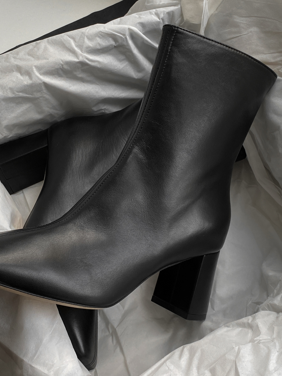Dear Frances Cube Boots, Black Leather | RG Daily Blog