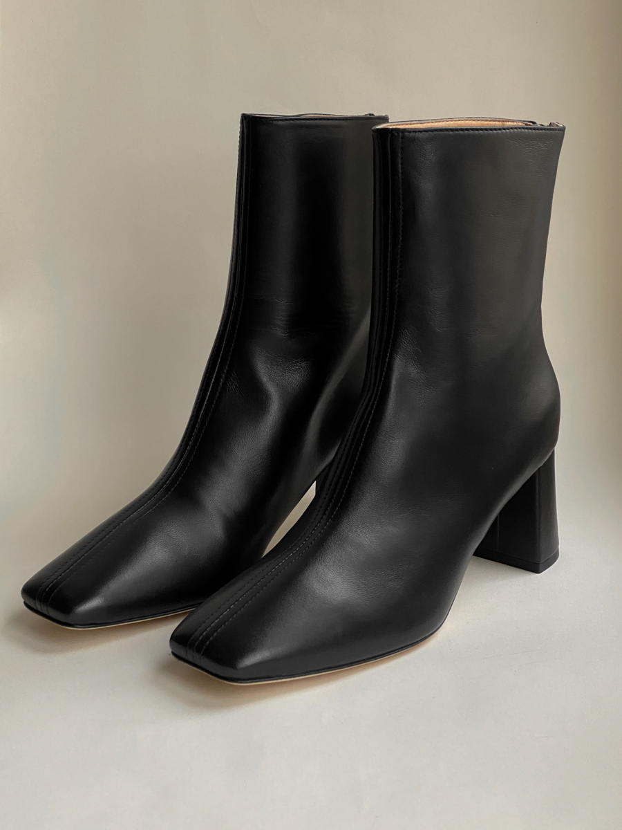 Dear Frances Cube Boots, Black Leather | RG Daily Blog