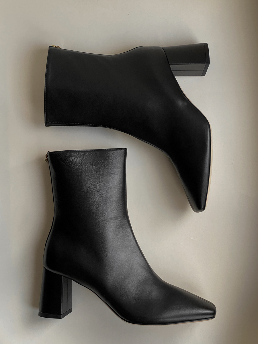 Dear Frances Cube Boots, Black Leather | RG Daily Blog