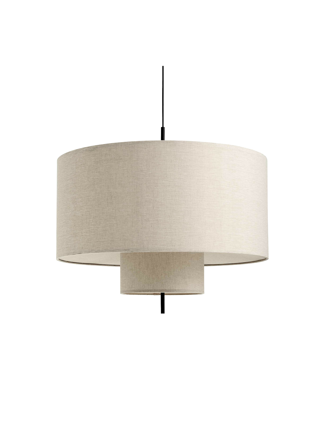 New Works Margin Pendant Ceiling Lamp, Linen 90cm